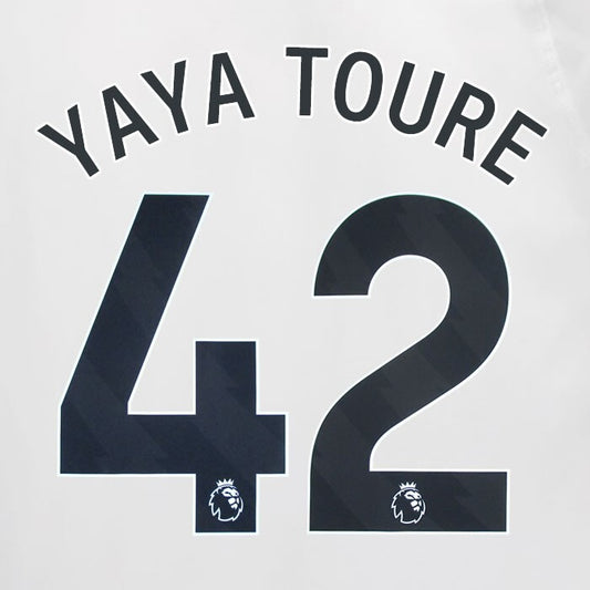 2023 2024 MAN CITY YAYA TOURE 42 BLACK AWAY PLAYER SIZE NAME SET