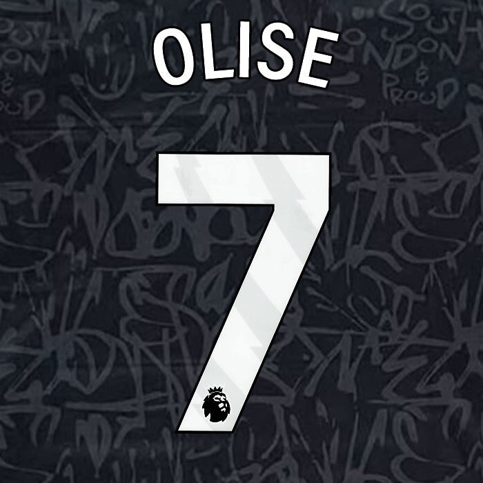 2023 2024 OFFICIAL CRYSTAL PALACE OLISE 7 WHITE 3RD PLAYER SIZE NAMESET