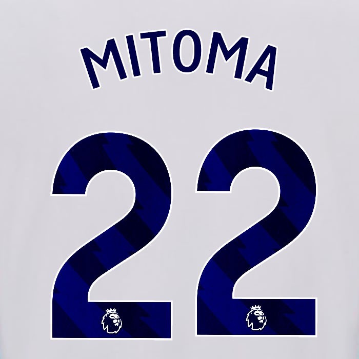 2025 2026 OFFICIAL BRIGHTON MITOMA 22 HOME BLUE PLAYER SIZE NAMESET