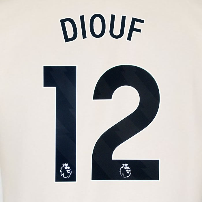 2025 2026 WEST HAM DIOUF 12 OFFICIAL BLACK AWAY PLAYER SIZE NAMESET