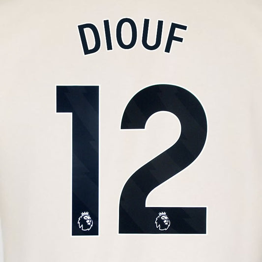 2025 2026 WEST HAM DIOUF 12 OFFICIAL BLACK AWAY PLAYER SIZE NAMESET