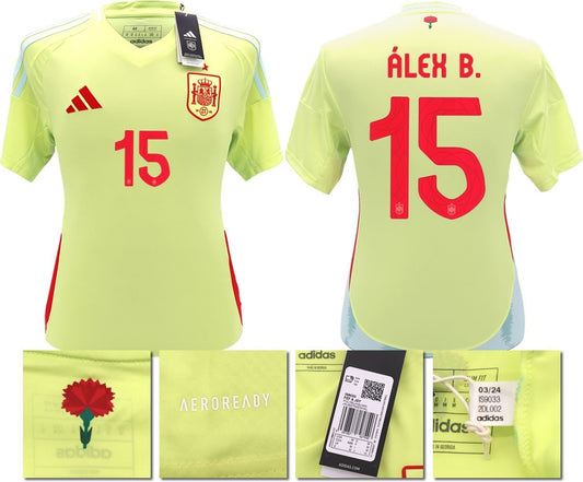 BNWT 2024 2025 SPAIN ADIDAS AWAY SHIRT ALEX B. 15  MEN'S SMALL