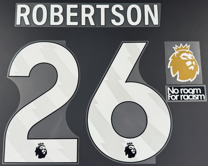 24/25 LIVERPOOL ROBERTSON 26 OFFICIAL AVERY DENNISON WHITE PLAYER SIZE + PATCHES