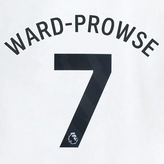 2023 2024 WEST HAM WARD PROWSE 7 OFFICIAL AWAY BLACK PLAYER SIZE NAMESET
