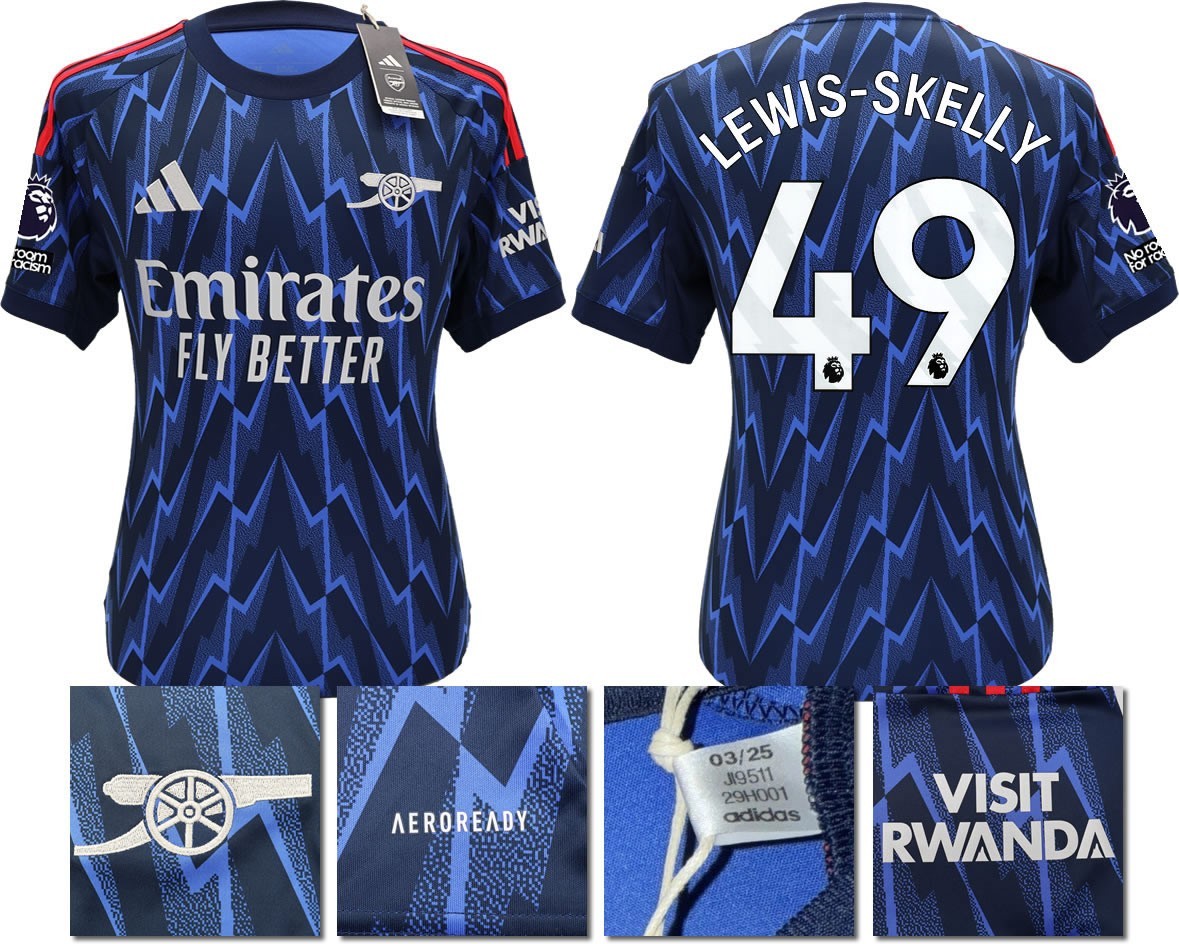 BNWT 2025/2026 ARSENAL F.C. ADIDAS AWAY SHIRT LEWIS - SKELLY 49