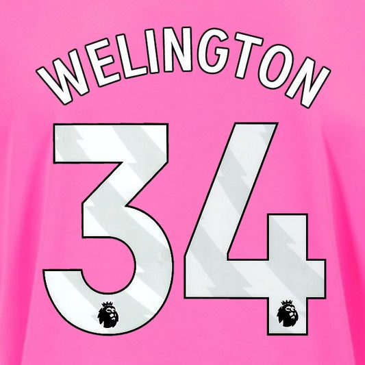 2024 2025 OFFICIAL SOUTHAMPTON WELINGTON 34 WHITE 3RD PLAYER SIZE NAME SET