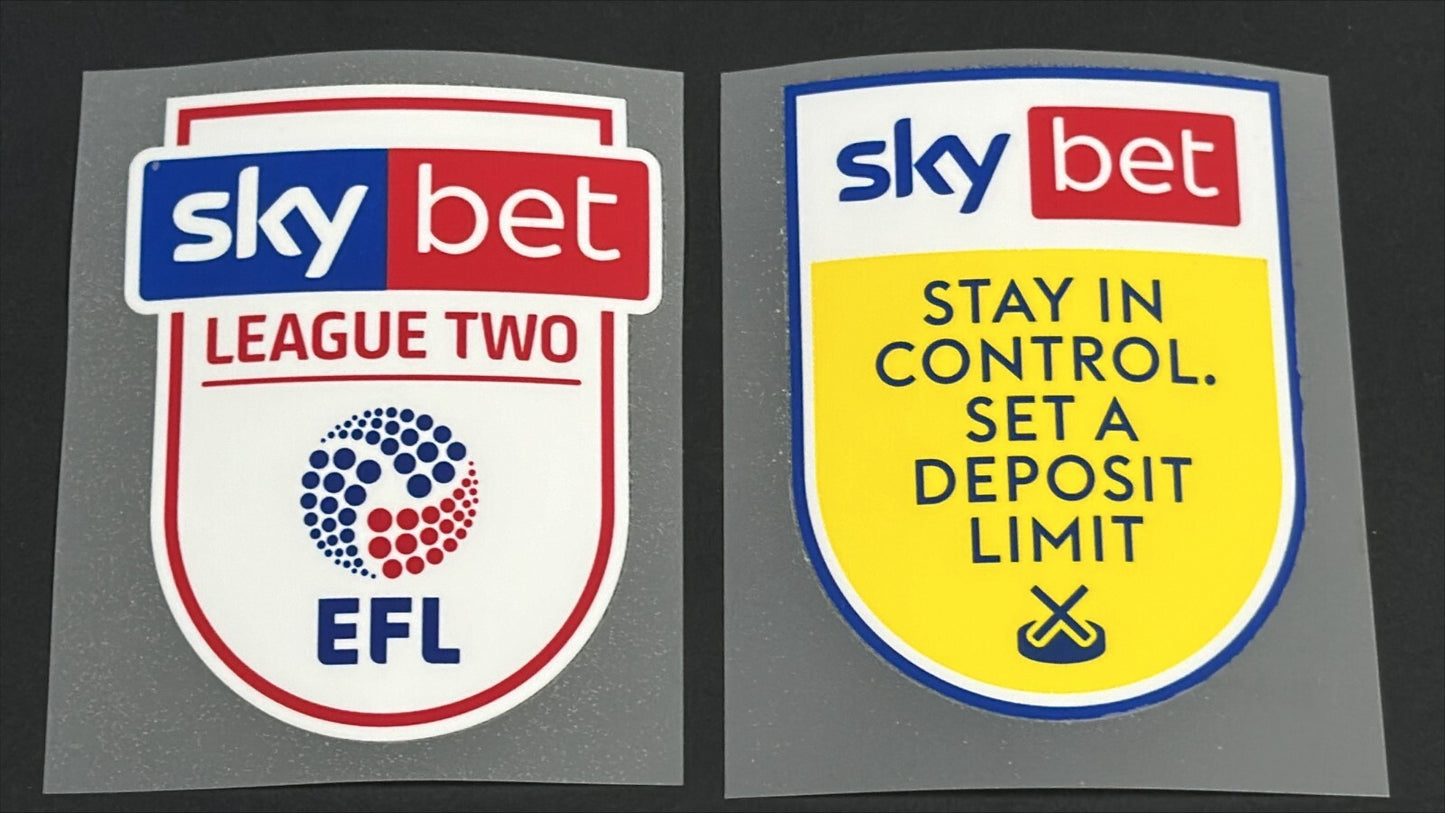 Official 2020 2021 EFL Sky Bet LEAGUE 2 Shirt Sleeve Patches Player Issue