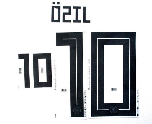 GERMANY 2018 WORLD CUP OFFICIAL DEKO GRAPHICS OZIL 10 HOME PLAYER SIZE NAMESET