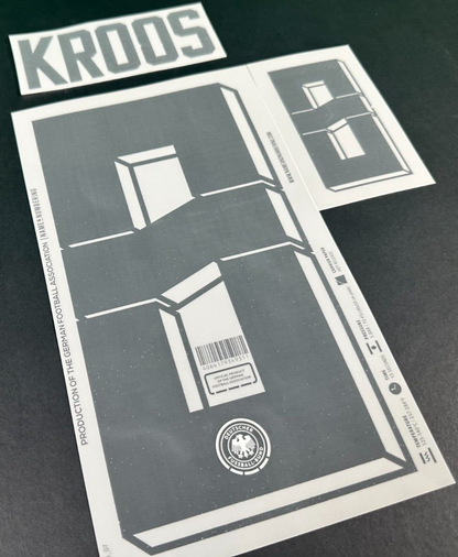 GERMANY 2024-2025 OFFICIAL NAME & NUMBERING KROOS 8 HOME PLAYER SIZE NAMESET