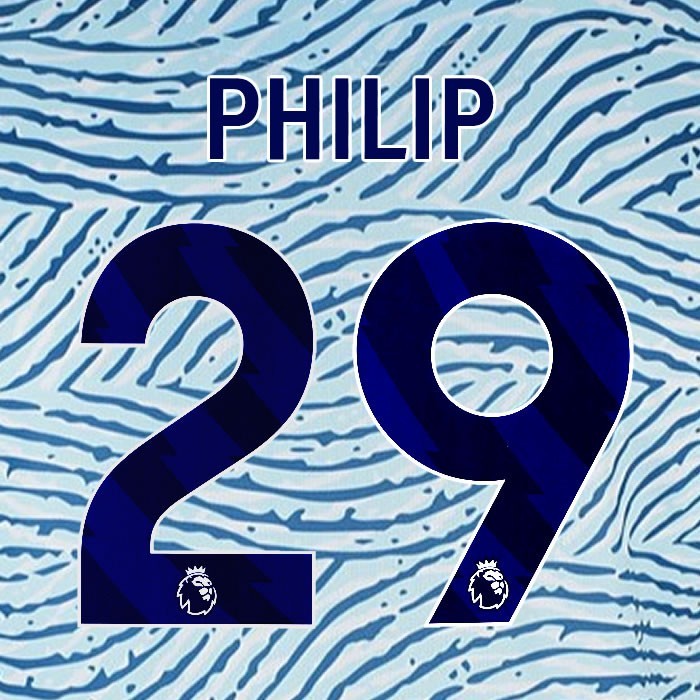 2023 2024 BOURNEMOUTH PHILIP 29 BLUE AWAY PLAYER SIZE NAME SET
