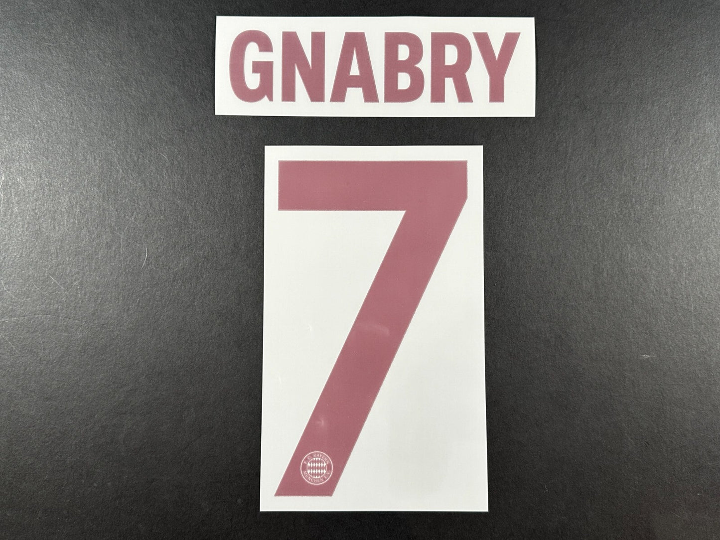 2024 2025 OFFICIAL BAYERN GNABRY 7 THIRD 3RD UCL RED PLAYER SIZE NAMESET