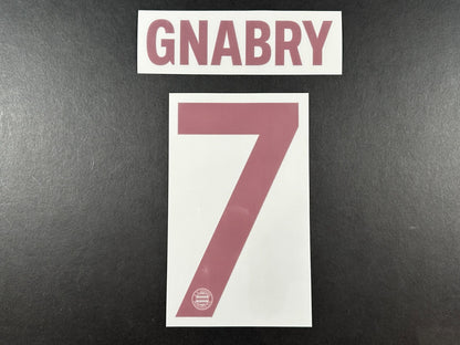 2024 2025 OFFICIAL BAYERN GNABRY 7 THIRD 3RD UCL RED PLAYER SIZE NAMESET