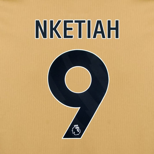 2025 2026 OFFICIAL CRYSTAL PALACE NKETIAH 9 BLACK 3RD PLAYER SIZE NAMESET