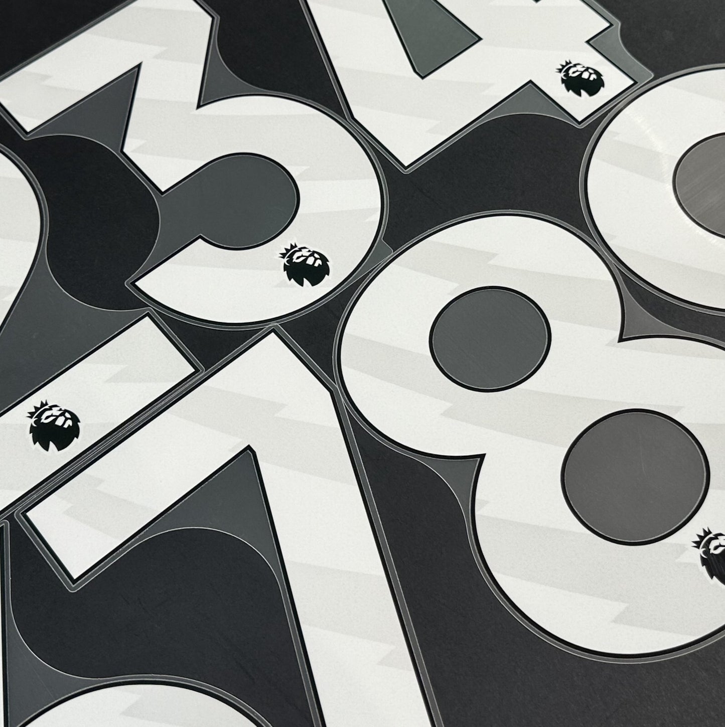 2024  2025 OFFICIAL AVERY DENNISON PREMIER LEAGUE WHITE PLAYER SIZE NUMBERS