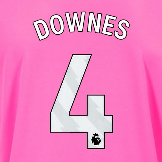 2024 2025 OFFICIAL SOUTHAMPTON DOWNES 4 WHITE 3RD PLAYER SIZE NAME SET