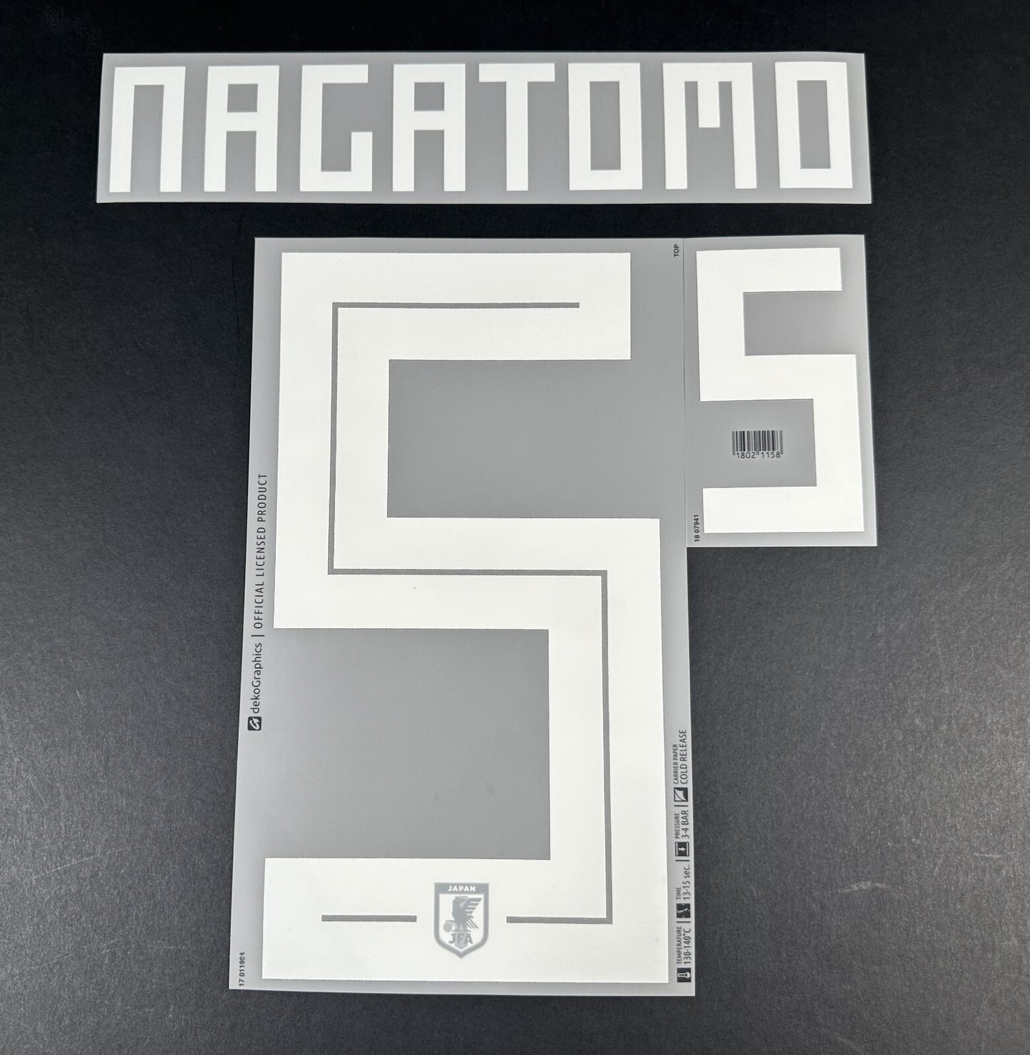 JAPAN 2018 2019 OFFICIAL NAGATOMO 5 HOME PLAYER SIZE NAMESET