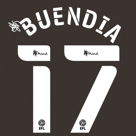 NORWICH 2020 2021 OFFICIAL BUENDIA 17 3RD PLAYER SIZE NAME SET
