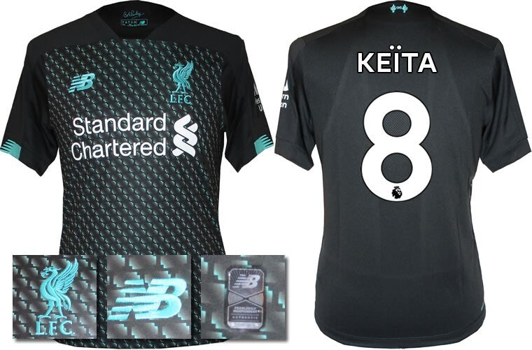 BNWT 2019 2020 NEW BALANCE LIVERPOOL 3RD SHIRT KEITA 8 KIDS