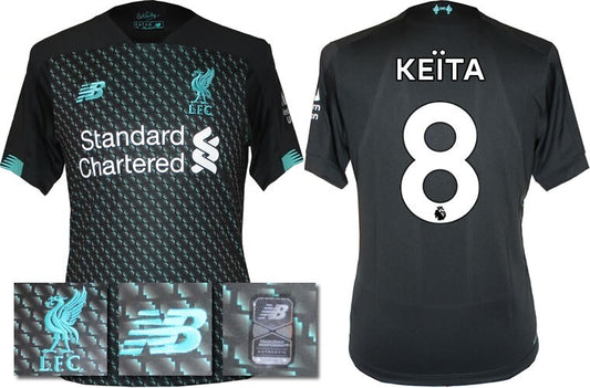 BNWT 2019 2020 NEW BALANCE LIVERPOOL 3RD SHIRT KEITA 8 KIDS