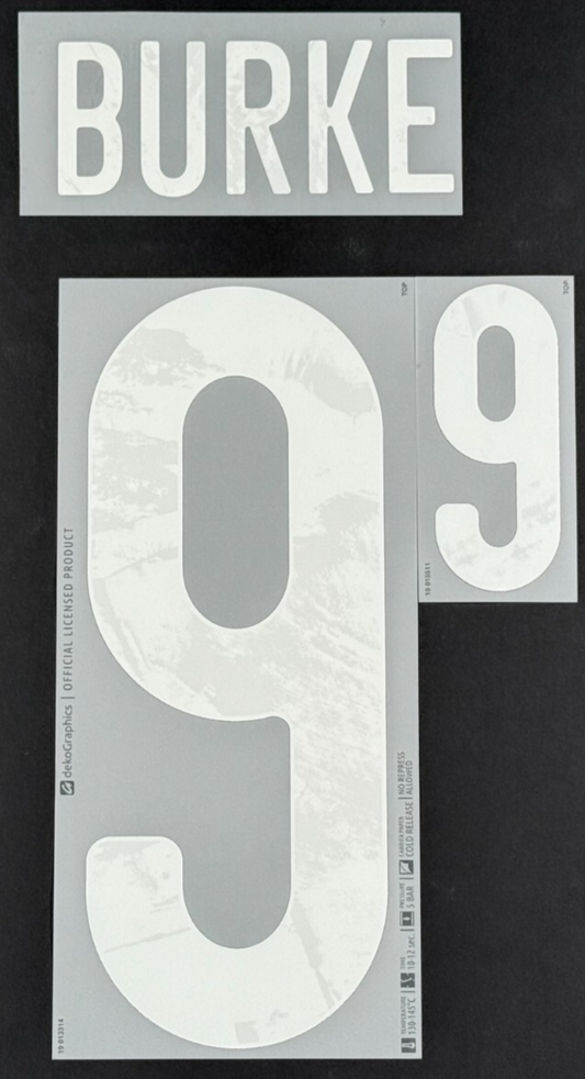 SCOTLAND 2020-2021 OFFICIAL DEKO GRAPHICS BURKE 9 HOME PLAYER SIZE NAME SET