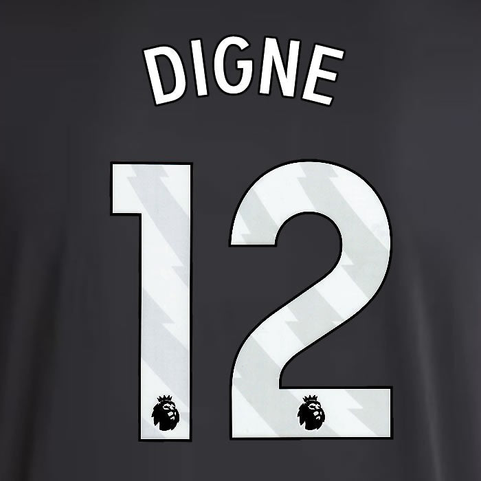 2025 2026 ASTON VILLA DIGNE 12 OFFICIAL WHITE AWAY PLAYER SIZE NAMESET