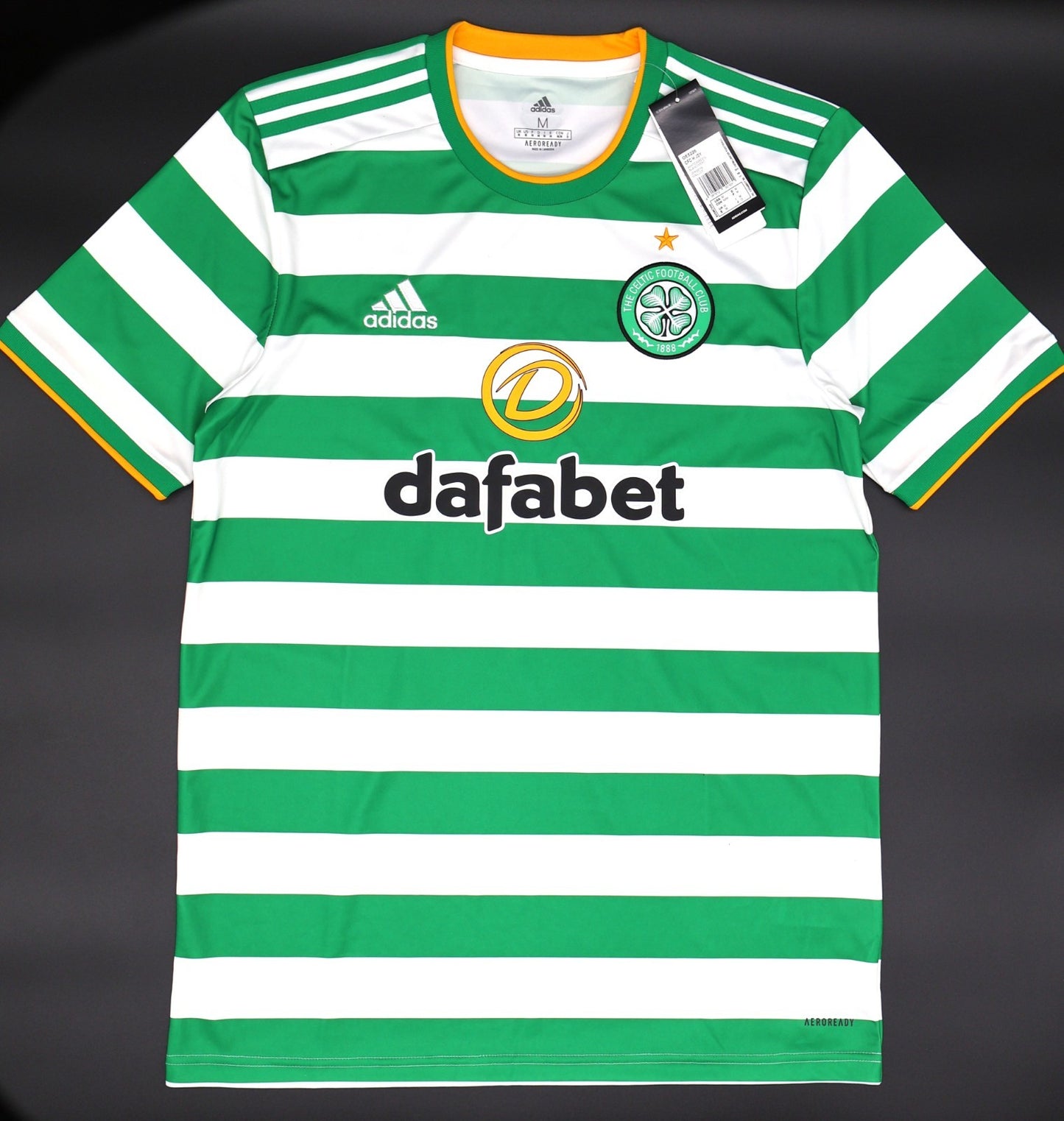 BNWT 2020 2021 CELTIC EDOUARD 22 ADIDAS HOME FOOTBALL SHIRT MEN'S MEDIUM