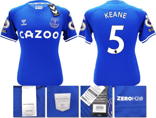 BNWT 2020 2021 HUMMEL EVERTON HOME SHIRT MEN'S KEANE 5 + PATCHES