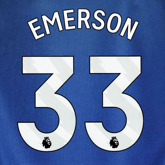 2023 2024 WEST HAM EMERSON 33 OFFICIAL 3RD WHITE PLAYER SIZE NAMESET