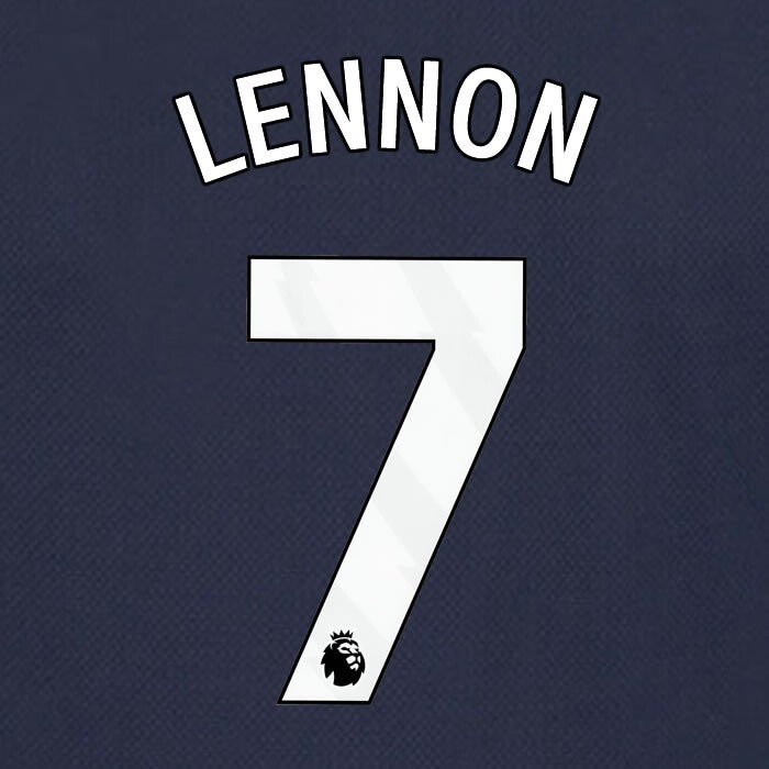 SPURS 2023 2024 LENNON 7 AVERY DENNISON WHITE AWAY PLAYER SIZE NAME SET
