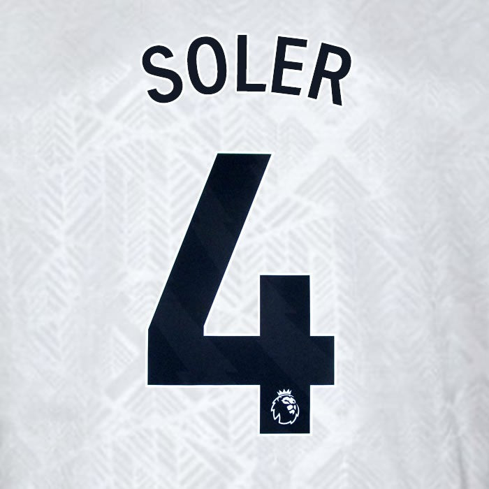 2024 2025 WEST HAM SOLER 4 OFFICIAL 3RD BLACK PLAYER SIZE NAMESET