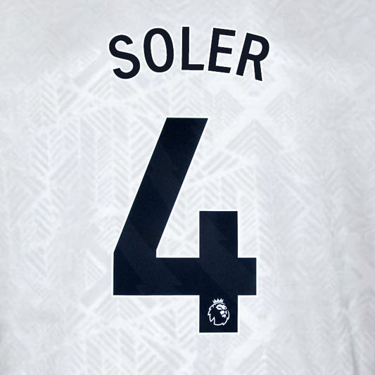 2024 2025 WEST HAM SOLER 4 OFFICIAL 3RD BLACK PLAYER SIZE NAMESET