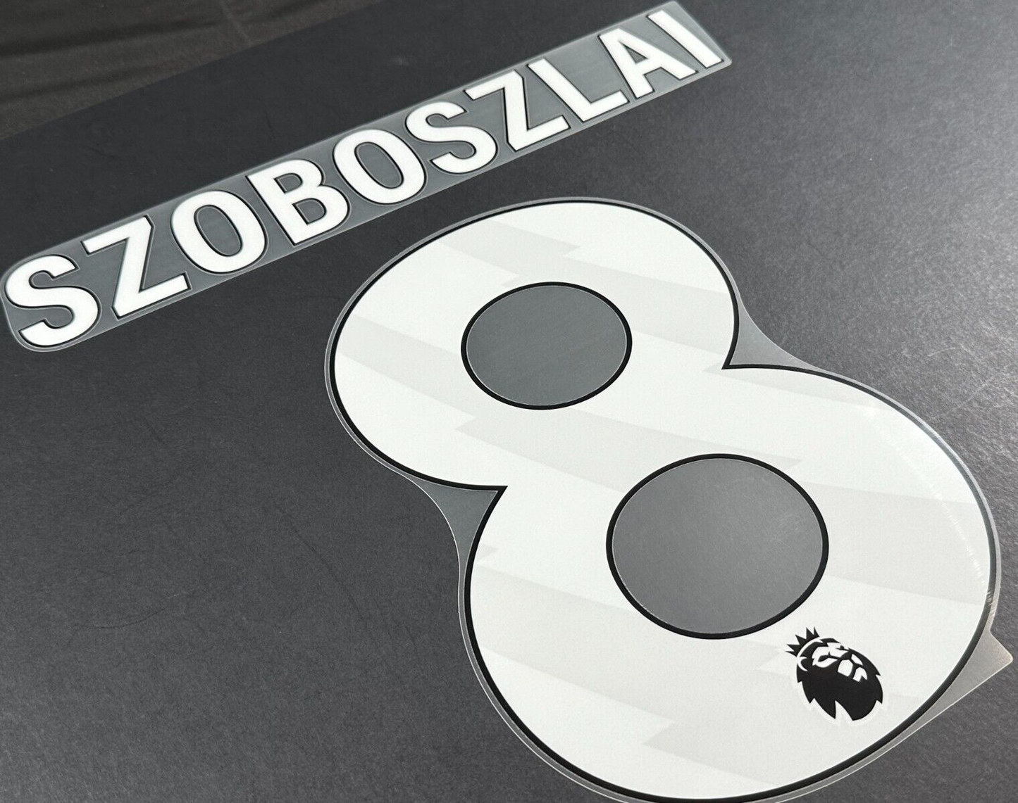 2023 - 2025 SZOBOSZLAI 8 OFFICIAL AVERY DENNISON WHITE PLAYER SIZE NAME SET