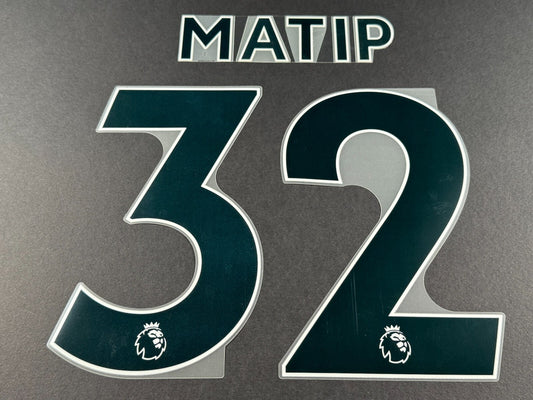 LIVERPOOL 2021 2022 MATIP 32 OFFICIAL AVERY BLACK PLAYER SIZE NAME SET