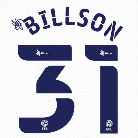 COVENTRY 2020 2021 OFFICIAL BILLSON 31 3RD PLAYER SIZE NAME SET