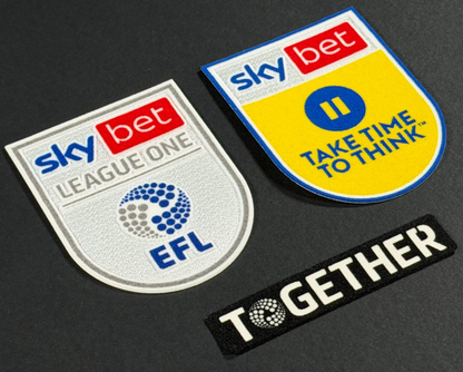 22 23 EFL SKY BET CHAMPIONSHIP OFFICIAL LEAGUE ONE SLEEVE PATCH SET