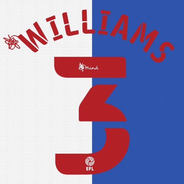 BLACKBURN 2020 2021 OFFICIAL WILLIAMS 3 HOME PLAYER SIZE NAME SET