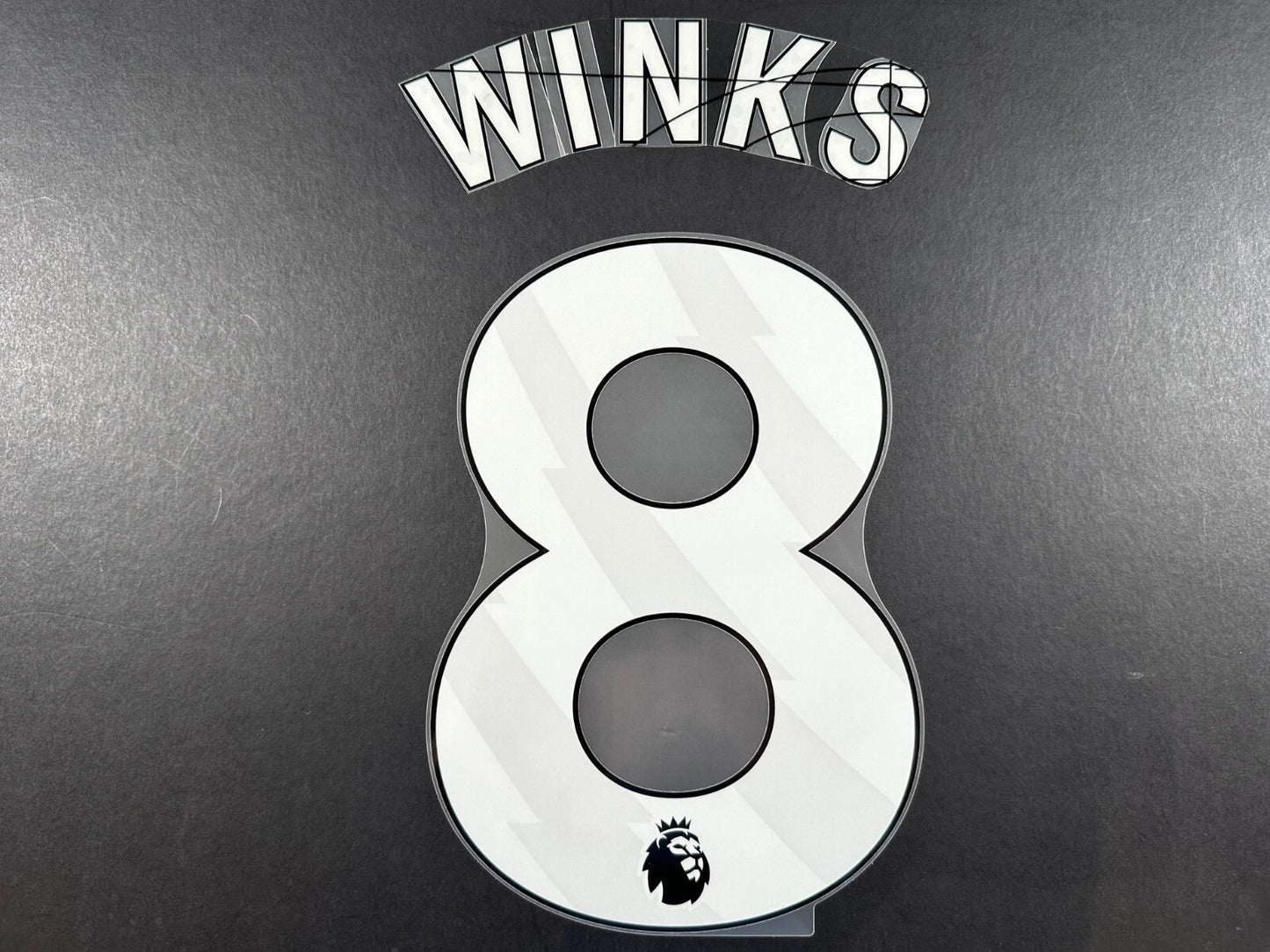 2024 2025 OFFICIAL LEICESTER CITY WINKS 8 WHITE PLAYER SIZE NAME SET