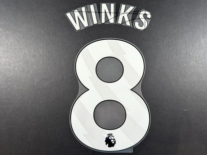 2024 2025 OFFICIAL LEICESTER CITY WINKS 8 WHITE PLAYER SIZE NAME SET