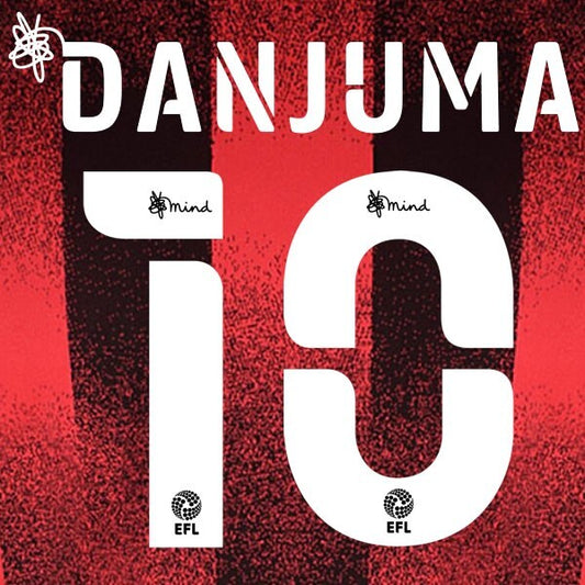 BOURNEMOUTH 2020 2021 OFFICIAL DANJUMA 10 ELMS UK HOME PLAYER SIZE NAME SET