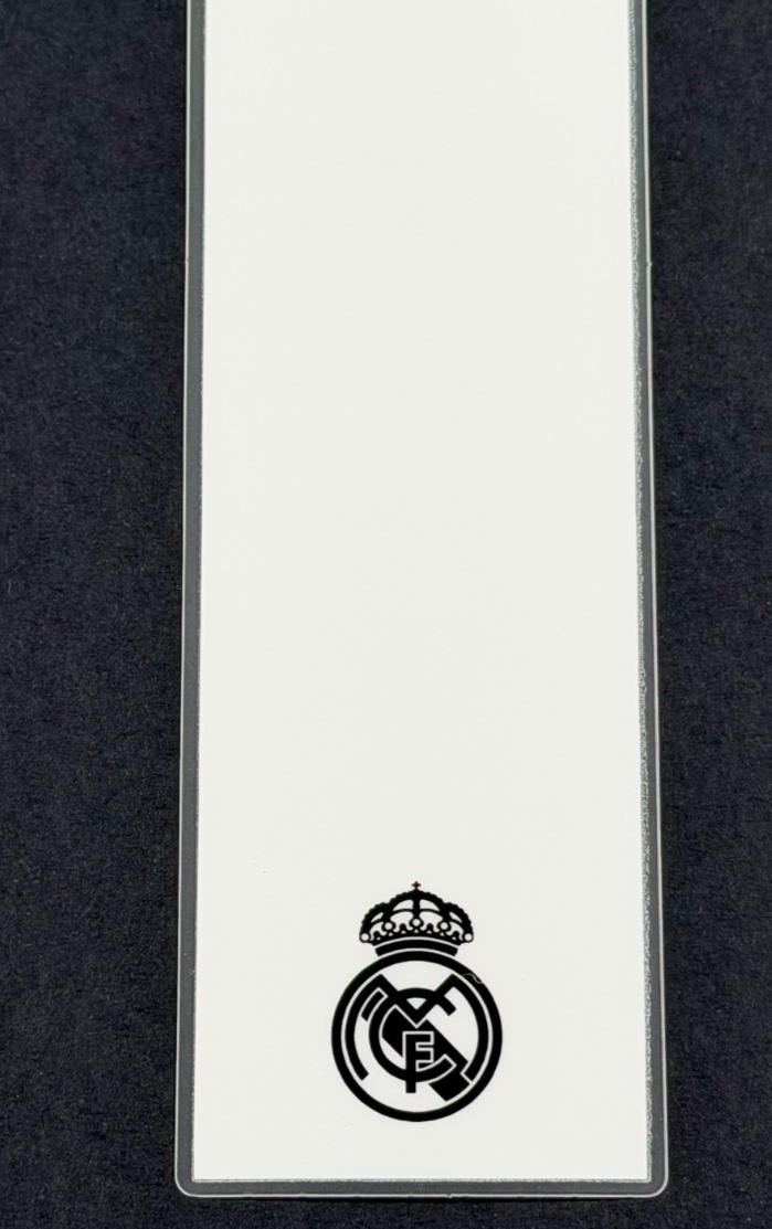 2023 2024 REAL MADRID COURTOIS 1 WHITE AWAY 3RD PLAYER SIZE NAMESET 260MM