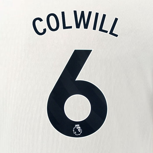 2025 2026 OFFICIAL CHELSEA COLWILL 6 BLACK AWAY PLAYER SIZE NAMESET