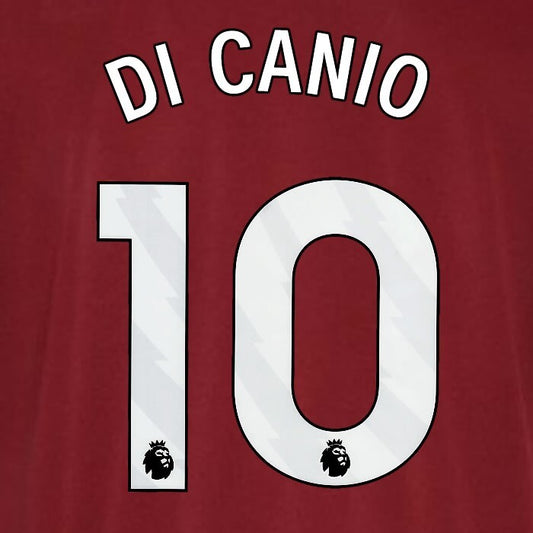 2023 2024 WEST HAM DI CANIO 10 OFFICIAL AVERY DENNISON WHITE PLAYER SIZE NAMESET