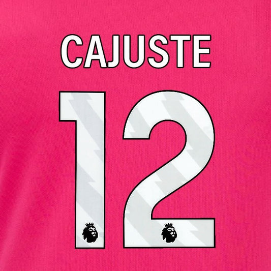 2024 2025 OFFICIAL IPSWICH TOWN CAJUSTE 12 WHITE 3RD PLAYER SIZE NAME SET