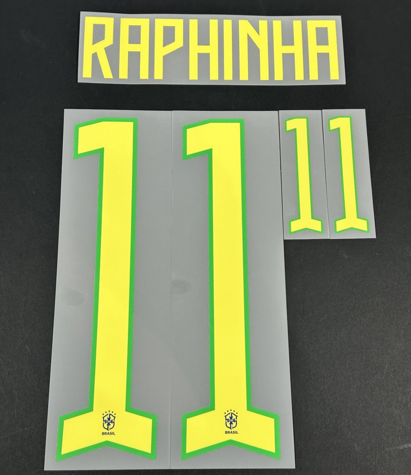 BRAZIL 2022 2023 OFFICIAL RAPHINHA 11 AWAY PLAYER SIZE NAMESET
