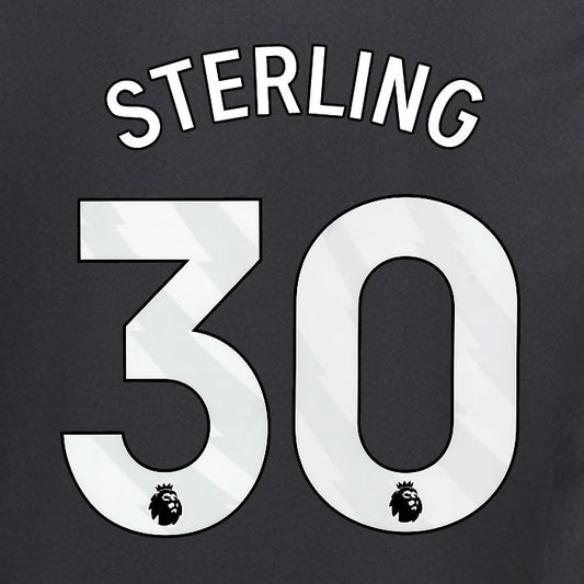 2024 2025 ARSENAL STERLING 30 WHITE AWAY OFFICIAL PLAYER SIZE NAMESET