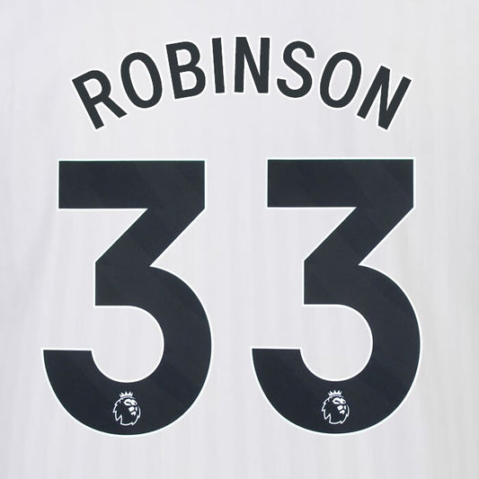 2023 2024 OFFICIAL FULHAM AVERY DENNISON ROBINSON 33 HOME PLAYER SIZE NAMESET