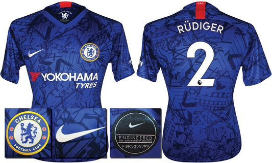BNWT 2019 2020 CHELSEA NIKE HOME RUDIGER 2 FOOTBALL SHIRT MEN'S