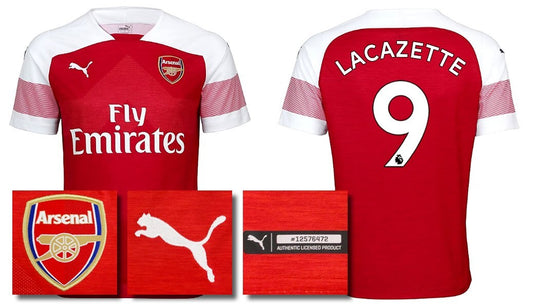 BRAND NEW PUMA ARSENAL HOME  2018 - 2019  LACAZETTE 9 SS SHIRT MEN'S