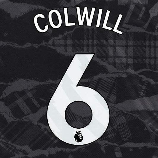 2024 2025 OFFICIAL CHELSEA COLWILL 6 WHITE 3RD PLAYER SIZE NAMESET