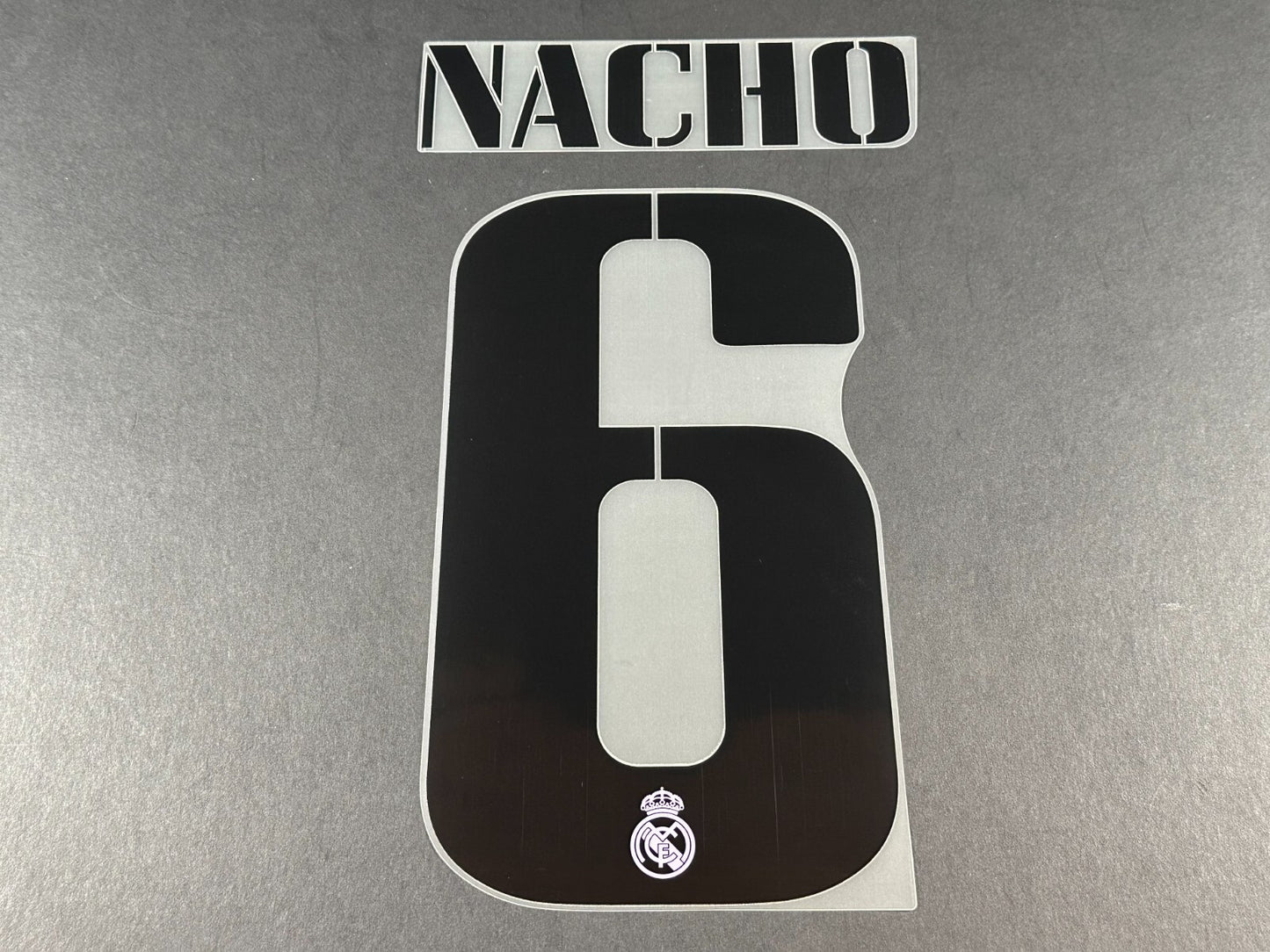 2022 2023 AVERY DENNISON REAL MADRID NACHO 6 HOME PLAYER SIZE NAMESET